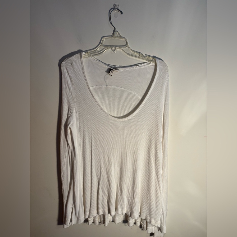 We The Free cream colored pullover waffle knit top